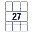 AVERY ZWECKFORM Etikett, univerzális, eltávolítható, 63,5x29,6 mm, AVERY ZWECKFORM, 2700 etikett/csomag