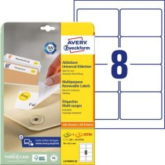   AVERY ZWECKFORM Etikett, univerzális, eltávolítható, 96x63,5 mm, AVERY ZWECKFORM, 240 etikett/csomag
