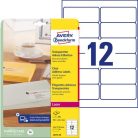 AVERY ZWECKFORM Etikett, 99,1x42,3 mm, poliészter, AVERY ZWECKFORM, átlátszó, 300 etikett/csomag