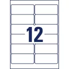 AVERY ZWECKFORM Etikett, 99,1x42,3 mm, poliészter, AVERY ZWECKFORM, átlátszó, 300 etikett/csomag