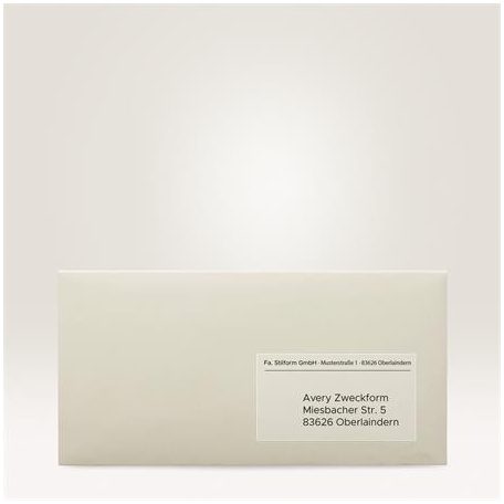 AVERY ZWECKFORM Etikett, 99,1x42,3 mm, poliészter, AVERY ZWECKFORM, átlátszó, 300 etikett/csomag