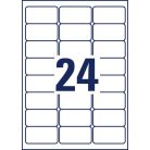 AVERY ZWECKFORM Etikett, 63,5x33,9 mm, poliészter, időjárásálló, AVERY ZWECKFORM, fehér, 480 etikett/csomag