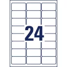 AVERY ZWECKFORM Etikett, 63,5x33,9 mm, poliészter, időjárásálló, AVERY ZWECKFORM, fehér, 480 etikett/csomag