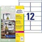 AVERY ZWECKFORM Etikett, 99,1x42,3 mm, poliészter, időjárásálló, AVERY ZWECKFORM, fehér, 240 etikett/csomag