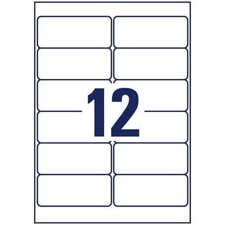 AVERY ZWECKFORM Etikett, 99,1x42,3 mm, poliészter, időjárásálló, AVERY ZWECKFORM, fehér, 240 etikett/csomag