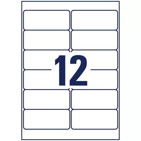 AVERY ZWECKFORM Etikett, 99,1x42,3 mm, poliészter, időjárásálló, AVERY ZWECKFORM, fehér, 240 etikett/csomag