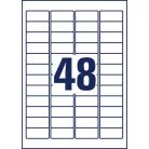 AVERY ZWECKFORM Etikett, 45,7x21,2 mm, poliészter, időjárásálló, AVERY ZWECKFORM, fehér, 960 etikett/csomag