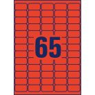 AVERY ZWECKFORM Etikett, univerzális, 38,1x 21,2mm, eltávolítható, kerekített sarkú, AVERY ZWECKFORM, 1300 etikett/csomag, piros