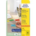 AVERY ZWECKFORM Etikett, univerzális, 38,1x 21,2mm, eltávolítható, kerekített sarkú, AVERY ZWECKFORM, 1300 etikett/csomag, sárga