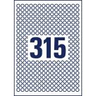 AVERY ZWECKFORM Etikett, univerzális, 10 mm, kör, eltávolítható, AVERY ZWECKFORM, 7875 etikett/csomag