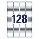 AVERY ZWECKFORM Etikett, univerzális 43,2x8,5 mm, eltávolítható, kerekített sarkú, AVERY ZWECKFORM, 3200 etikett/csomag