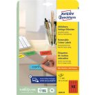 AVERY ZWECKFORM Etikett, univerzális, 45,7x21,2 mm, eltávolítható, kerekített sarkú, AVERY ZWECKFORM, 960 etikett/csomag, piros