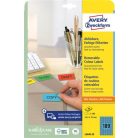 AVERY ZWECKFORM Etikett, univerzális, 25,4x10 mm, eltávolítható, kerekített sarkú, AVERY ZWECKFORM, 3780 etikett/csomag, kék