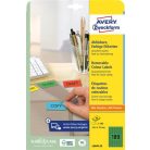 AVERY ZWECKFORM Etikett, univerzális, 25,4x10 mm, eltávolítható, kerekített sarkú, AVERY ZWECKFORM, 3780 etikett/csomag, zöld