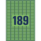 AVERY ZWECKFORM Etikett, univerzális, 25,4x10 mm, eltávolítható, kerekített sarkú, AVERY ZWECKFORM, 3780 etikett/csomag, zöld