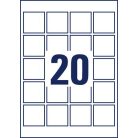 AVERY ZWECKFORM Etikett, univerzális, 45x45 mm, AVERY ZWECKFORM, 500 etikett/csomag