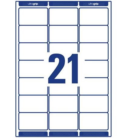 AVERY ZWECKFORM Etikett, univerzális, 63,5x38,1 mm, kerekített sarkú, AVERY ZWECKFORM, 2100 etikett/csomag