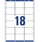 AVERY ZWECKFORM Etikett, univerzális, 63,5x46,6 mm, kerekített sarkú, AVERY ZWECKFORM, 1800 etikett/csomag