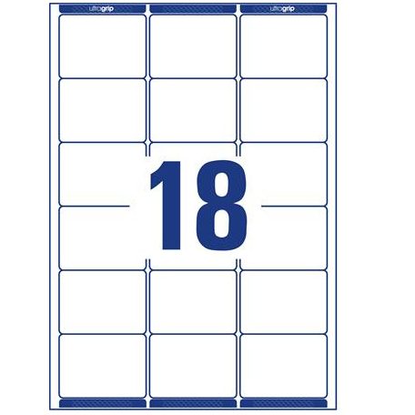 AVERY ZWECKFORM Etikett, univerzális, 63,5x46,6 mm, kerekített sarkú, AVERY ZWECKFORM, 1800 etikett/csomag