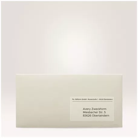 AVERY ZWECKFORM Etikett, poliészter, 38x21,2 mm, kerekített sarkú, AVERY ZWECKFORM, átlátszó, 1625 etikett/csomag