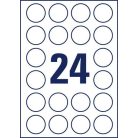 AVERY ZWECKFORM Etikett, 40 mm, kör, poliészter, AVERY ZWECKFORM, átlátszó, 600 etikett/csomag
