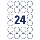 AVERY ZWECKFORM Etikett, 40 mm, kör, poliészter, AVERY ZWECKFORM, átlátszó, 600 etikett/csomag