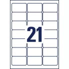 AVERY ZWECKFORM Etikett, 63,5x38,1 mm, poliészter, AVERY ZWECKFORM, átlátszó, 525 etikett/csomag