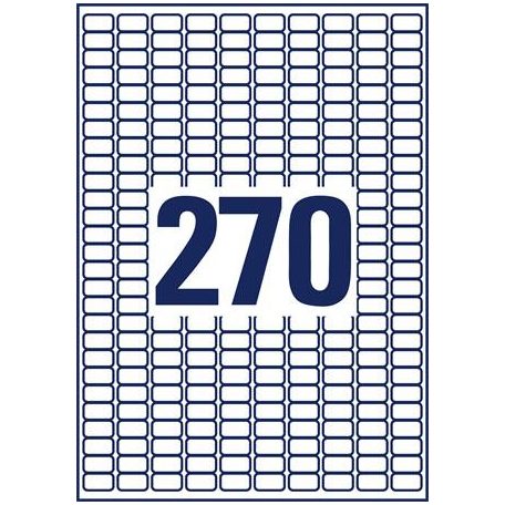 AVERY ZWECKFORM Etikett, 17,8x10 mm, poliészter, AVERY ZWECKFORM, átlátszó, 6750 etikett/csomag