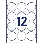 AVERY ZWECKFORM Etikett, 60 mm, kör, poliészter, AVERY ZWECKFORM, átlátszó, 300 etikett/csomag