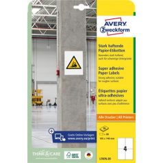   AVERY ZWECKFORM Etikett, univerzális, 105x148 mm, extra erős, AVERY ZWECKFORM, 80 etikett/csomag