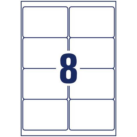 AVERY ZWECKFORM Etikett, univerzális, 99,1x67,7 mm, extra erős, polietilén, AVERY ZWECKFORM, 80 etikett/csomag