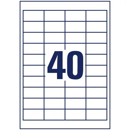 AVERY ZWECKFORM Etikett, univerzális, 48,5x25,4 mm, újrahasznosított, AVERY ZWECKFORM, 400 etikett/csomag