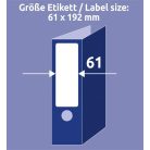 AVERY ZWECKFORM Iratrendező etikett, univerzális, 61x192 mm, AVERY ZWECKFORM, 40 etikett/csomag