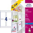 AVERY ZWECKFORM Etikett, borosüveghez, 90x120 mm, AVERY ZWECKFORM, 20 etikett/csomag