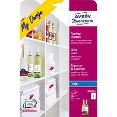   AVERY ZWECKFORM Etikett, borosüveghez, 90x120 mm, AVERY ZWECKFORM, 20 etikett/csomag