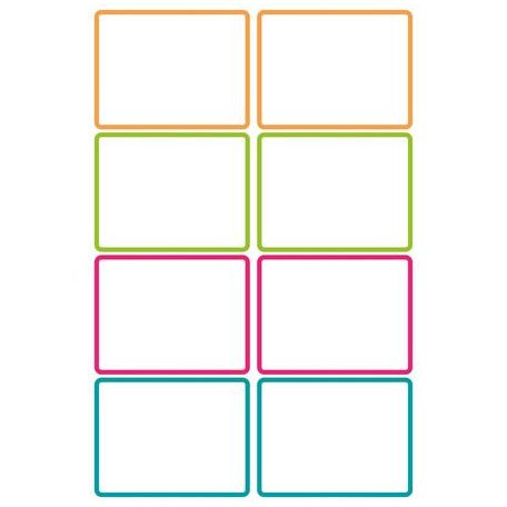 AVERY ZWECKFORM Címke, műanyag, iskolai, 46x33 mm, kézzel írható, AVERY ZWECKFORM, színes, 16 címke/csomag