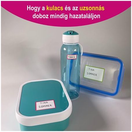 AVERY ZWECKFORM Címke, műanyag, iskolai, 46x33 mm, kézzel írható, AVERY ZWECKFORM, színes, 16 címke/csomag