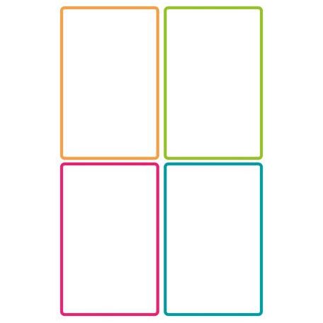 AVERY ZWECKFORM Címke, műanyag, iskolai, 68x46 mm, kézzel írható, AVERY ZWECKFORM, színes 8 címke/csomag