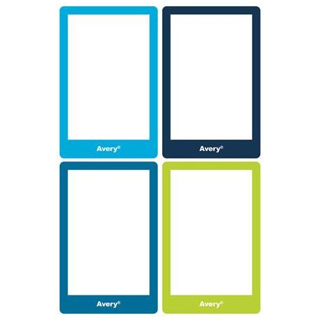 AVERY ZWECKFORM Füzetcímke, 68x46 mm, kézzel írható, AVERY ZWECKFORM, színes, 8 címke/csomag