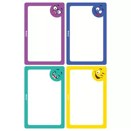 AVERY ZWECKFORM Füzetcímke, 68x46 mm, kézzel írható, AVERY ZWECKFORM, vicces, 8 címke/csomag