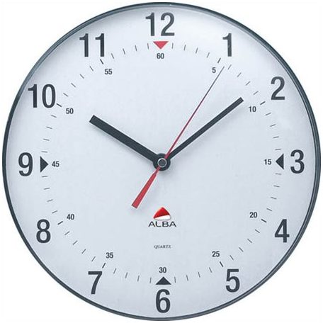 ALBA Falióra, 25 cm, ALBA "Classic", áttetsző szürke