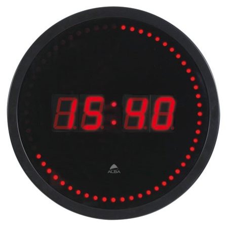 ALBA Falióra, LED kijelzős, 30 cm, ALBA "Horled", fekete