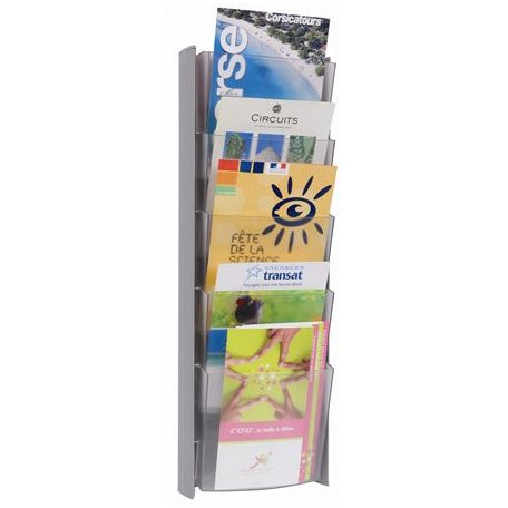 ALBA Katalógustartó, fali, A5, 5 rekeszes, ALBA, ezüst