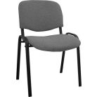 Tárgyalószék, szövetborítás, fekete fémváz, "Felicia", szürke