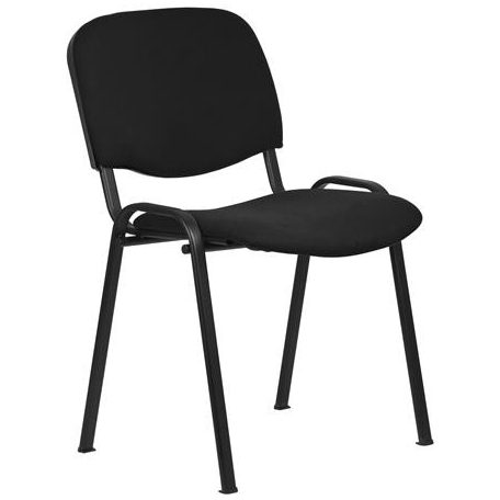 Tárgyalószék, szövetborítás, fekete fémváz, "Felicia", fekete