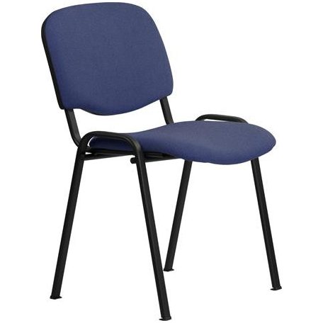 Tárgyalószék, szövetborítás, fekete fémváz, "Felicia", kék