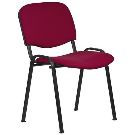 Tárgyalószék, szövetborítás, fekete fémváz, "Felicia", bordó