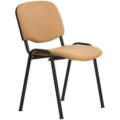 Tárgyalószék, szövetborítás, fekete fémváz, "Felicia", drapp