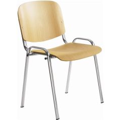   Tárgyalószék, fa ülőlappal, krómozott lábbal, "1120 LC"