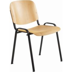   Tárgyalószék, fa ülőlappal, fekete lábbal, "1120 LN"